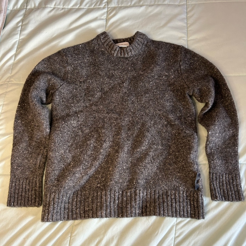 Calvin Klein Jeans Men's Brown Speckled Crewneck Sweater